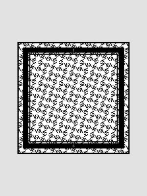 Lumi 60 White Print Scarf