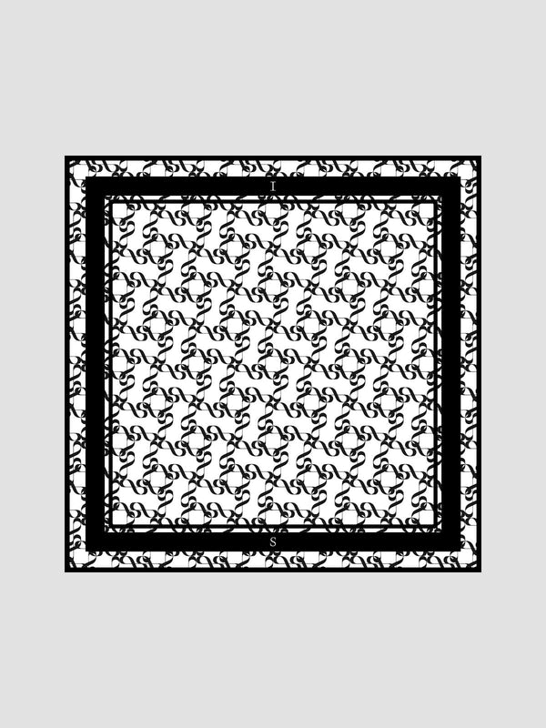 Lumi 60 White Print Scarf