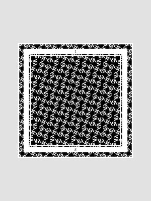 Lumi 60 Black Print Scarf