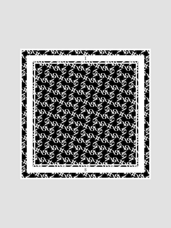 Lumi 60 Black Print Scarf