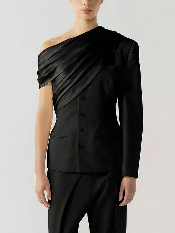 #black Luxury Saba Blazer for Women