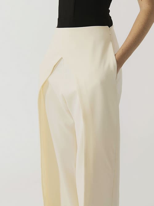 #off-white Iris Wool Trousers for Women - Off white