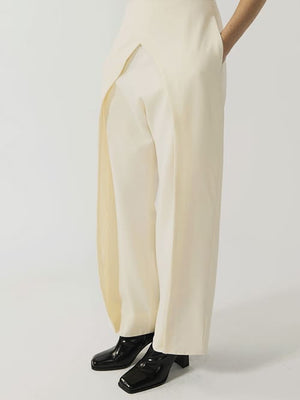 #off-white Iris Wool Trousers for Women - Off white